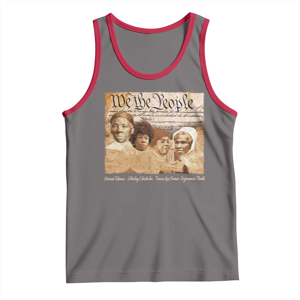 Black Women Leaders Tank Top Harriet Tubman Shirley Fannie Hamer Sojourner Truth Black History Month TS11 Deep Heather Red Print Your Wear