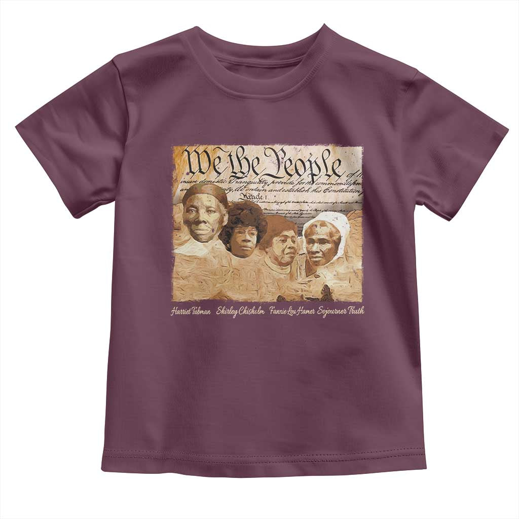 Black Women Leaders Toddler T Shirt Harriet Tubman Shirley Fannie Hamer Sojourner Truth Black History Month TS11 Maroon Print Your Wear