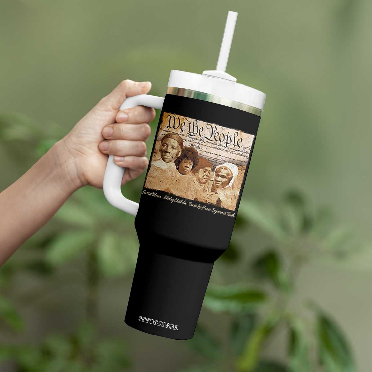 Black Women Leaders Tumbler With Handle Harriet Tubman Shirley Fannie Hamer Sojourner Truth Black History Month TS11 Print Your Wear