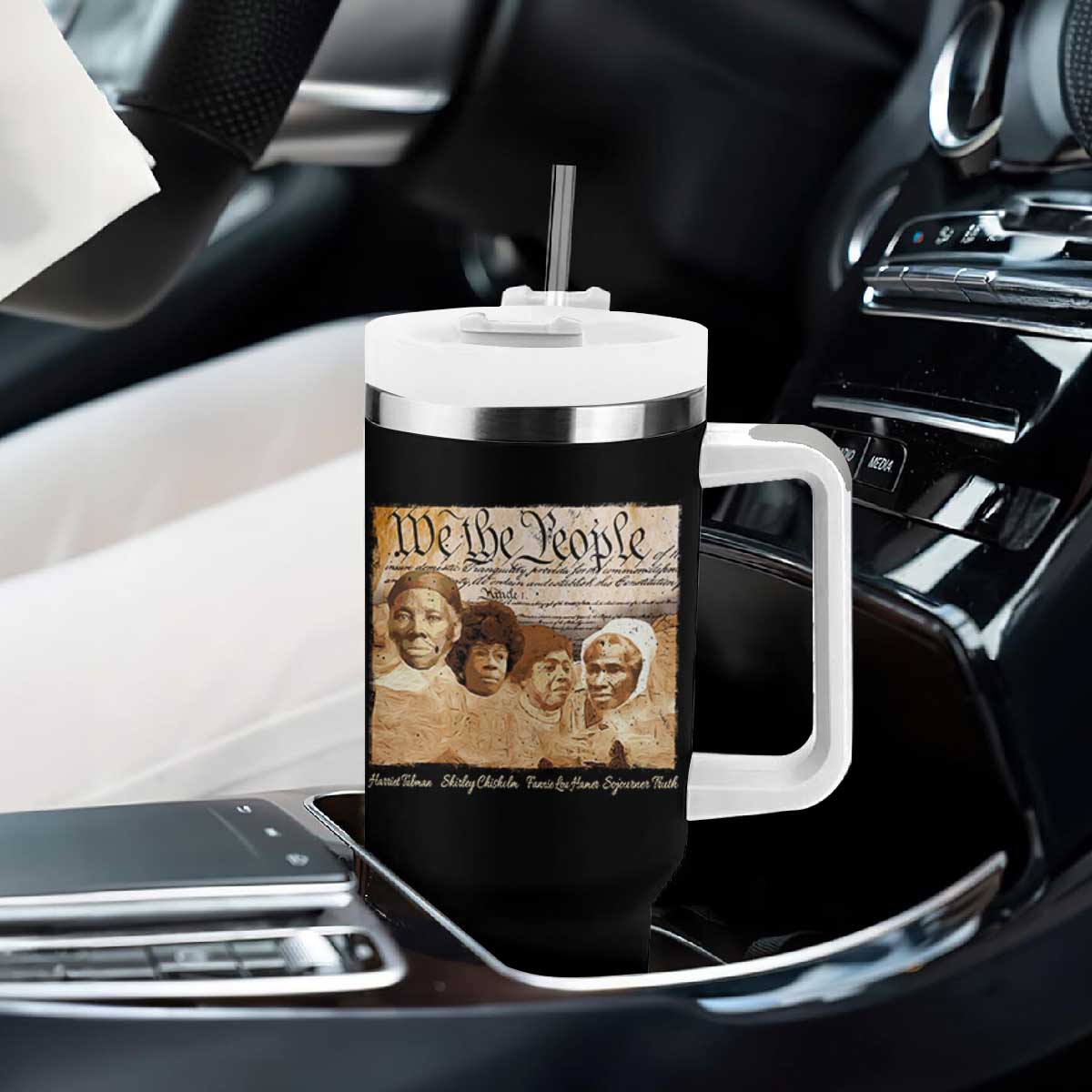 Black Women Leaders Tumbler With Handle Harriet Tubman Shirley Fannie Hamer Sojourner Truth Black History Month TS11 Print Your Wear