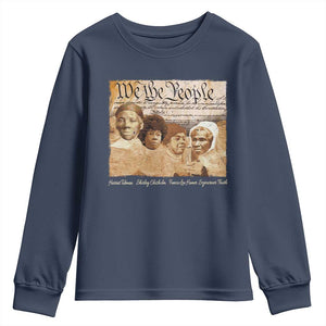 Black Women Leaders Youth Sweatshirt Harriet Tubman Shirley Fannie Hamer Sojourner Truth Black History Month TS11 Navy Print Your Wear