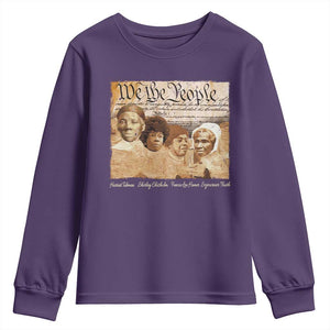 Black Women Leaders Youth Sweatshirt Harriet Tubman Shirley Fannie Hamer Sojourner Truth Black History Month TS11 Purple Print Your Wear