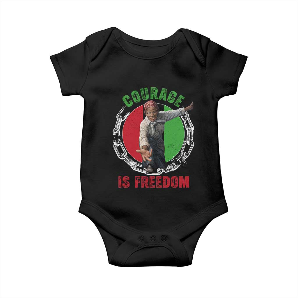 Harriet Tubman Baby Onesie Courage Is Freedom Black History Hero TS11 Black Print Your Wear