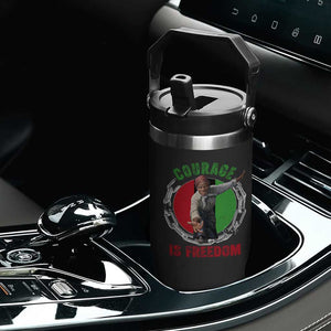 Harriet Tubman Flip Straw Tumbler Courage Is Freedom Black History Hero TS11 Print Your Wear