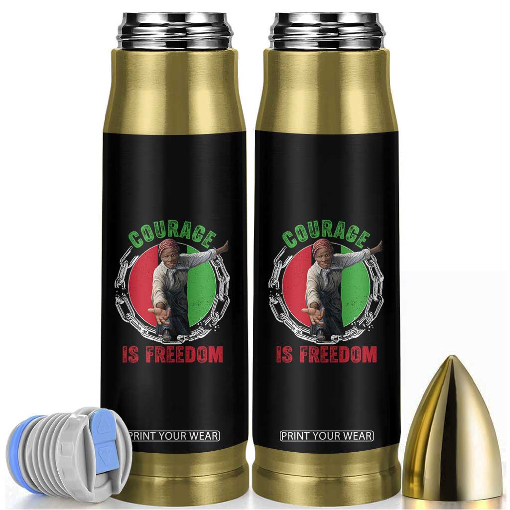 Harriet Tubman Bullet Tumbler Courage Is Freedom Black History Hero TS11 Black Print Your Wear