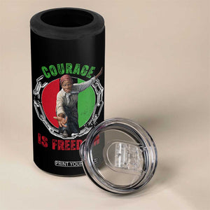 Harriet Tubman 4 in 1 Can Cooler Tumbler Courage Is Freedom Black History Hero TS11 Print Your Wear