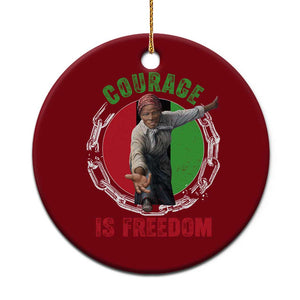 Harriet Tubman Ceramic Ornament Courage Is Freedom Black History Hero TS11 1pc Red Print Your Wear