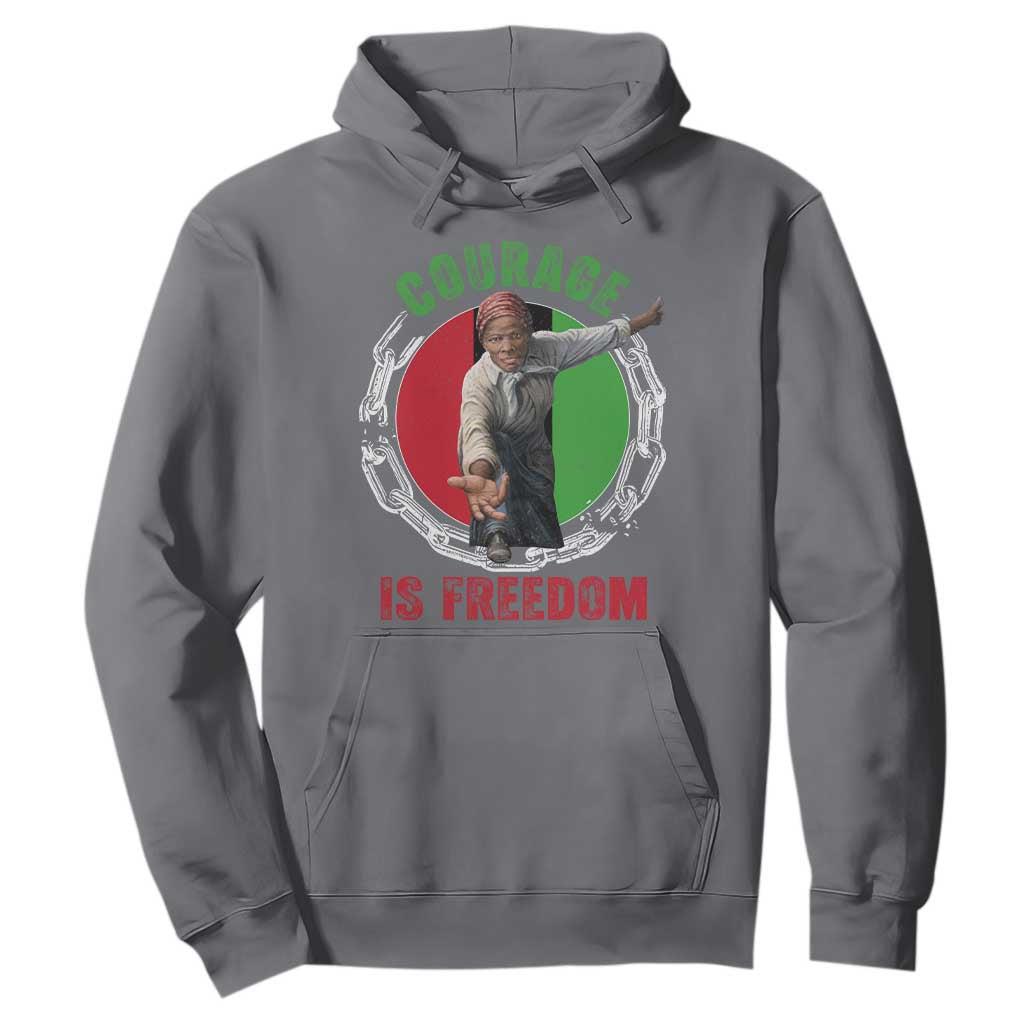 Harriet Tubman Hoodie Courage Is Freedom Black History Hero TS11 Charcoal Print Your Wear