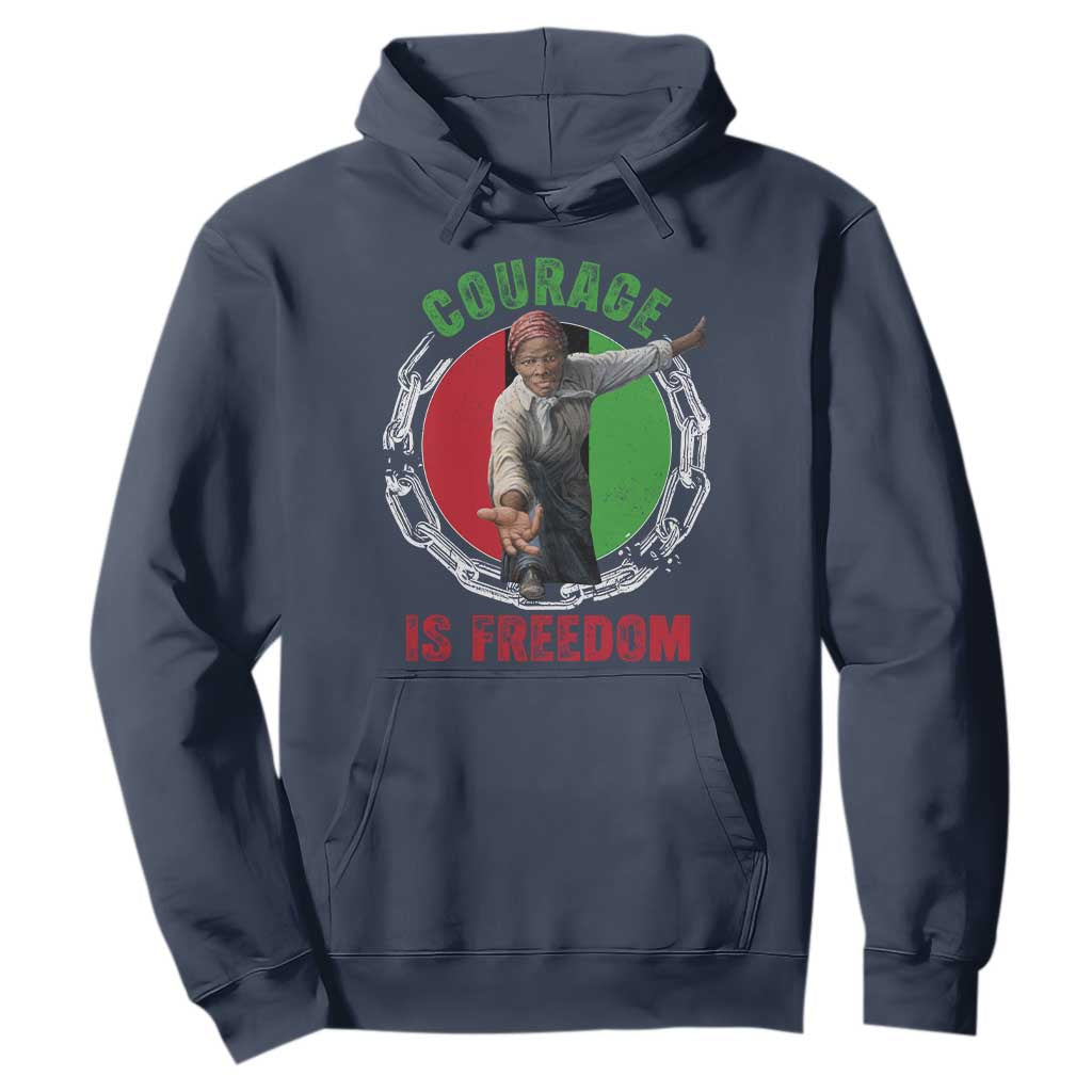Harriet Tubman Hoodie Courage Is Freedom Black History Hero TS11 Navy Print Your Wear