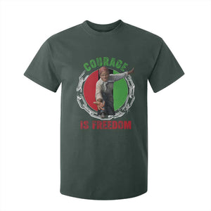 Harriet Tubman T Shirt For Kid Courage Is Freedom Black History Hero TS11 Dark Forest Green Print Your Wear