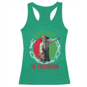 Harriet Tubman Racerback Tank Top Courage Is Freedom Black History Hero TS11 Irish Green Print Your Wear