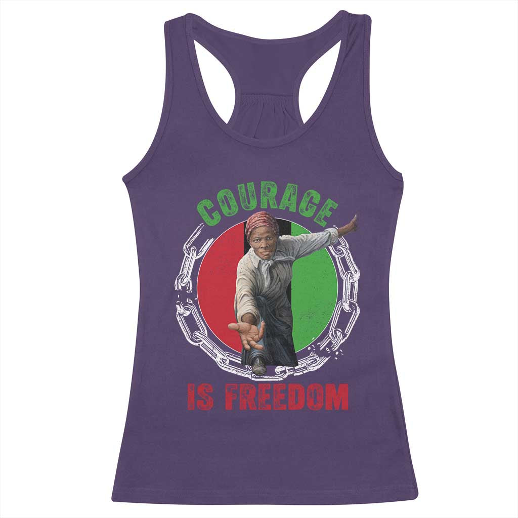 Harriet Tubman Racerback Tank Top Courage Is Freedom Black History Hero TS11 Purple Print Your Wear