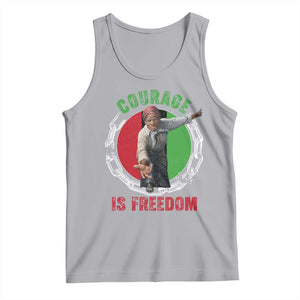 Harriet Tubman Tank Top Courage Is Freedom Black History Hero TS11 Athletic Heather Print Your Wear