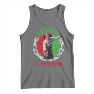 Harriet Tubman Tank Top Courage Is Freedom Black History Hero TS11 Black Heather Print Your Wear
