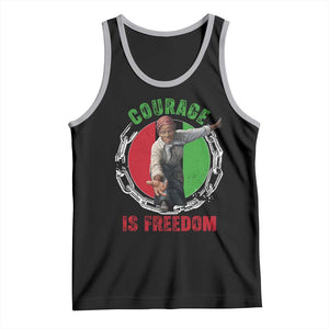 Harriet Tubman Tank Top Courage Is Freedom Black History Hero TS11 Black Athletic Heather Print Your Wear
