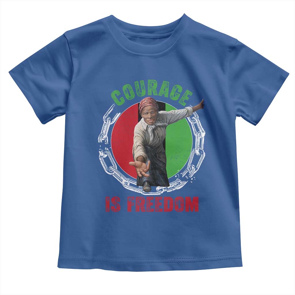 Harriet Tubman Toddler T Shirt Courage Is Freedom Black History Hero TS11 Royal Blue Print Your Wear