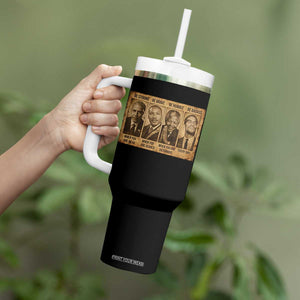 Black Leaders Tumbler With Handle Be Strong Be Brave Be Humble Be Badass African American History Month TS11 Print Your Wear