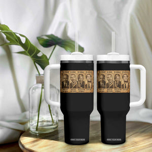 Black Leaders Tumbler With Handle Be Strong Be Brave Be Humble Be Badass African American History Month TS11 Print Your Wear