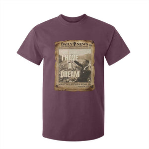 I Have A Dream Martin Luther King MLK Day T Shirt For Kid March On Washington Black History TS11 Maroon Print Your Wear