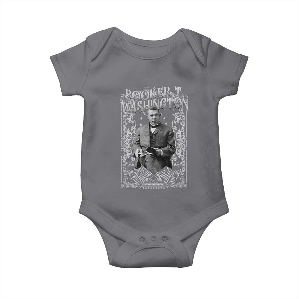Booker Taliaferro Washington Baby Onesie African American Educator Black History TS11 Charcoal Print Your Wear