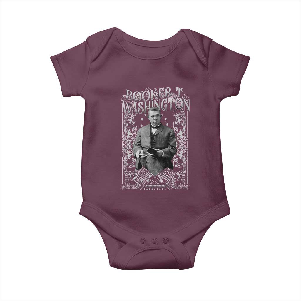 Booker Taliaferro Washington Baby Onesie African American Educator Black History TS11 Maroon Print Your Wear