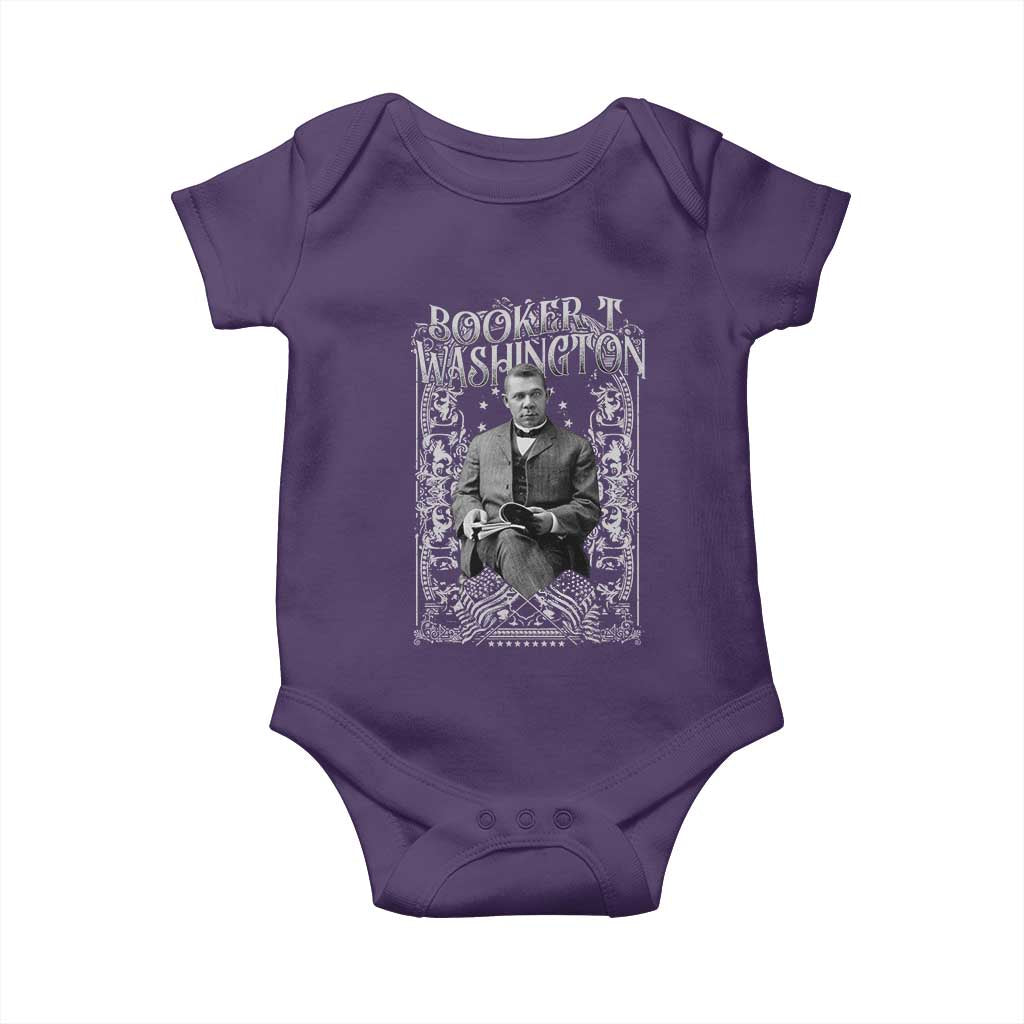 Booker Taliaferro Washington Baby Onesie African American Educator Black History TS11 Purple Print Your Wear