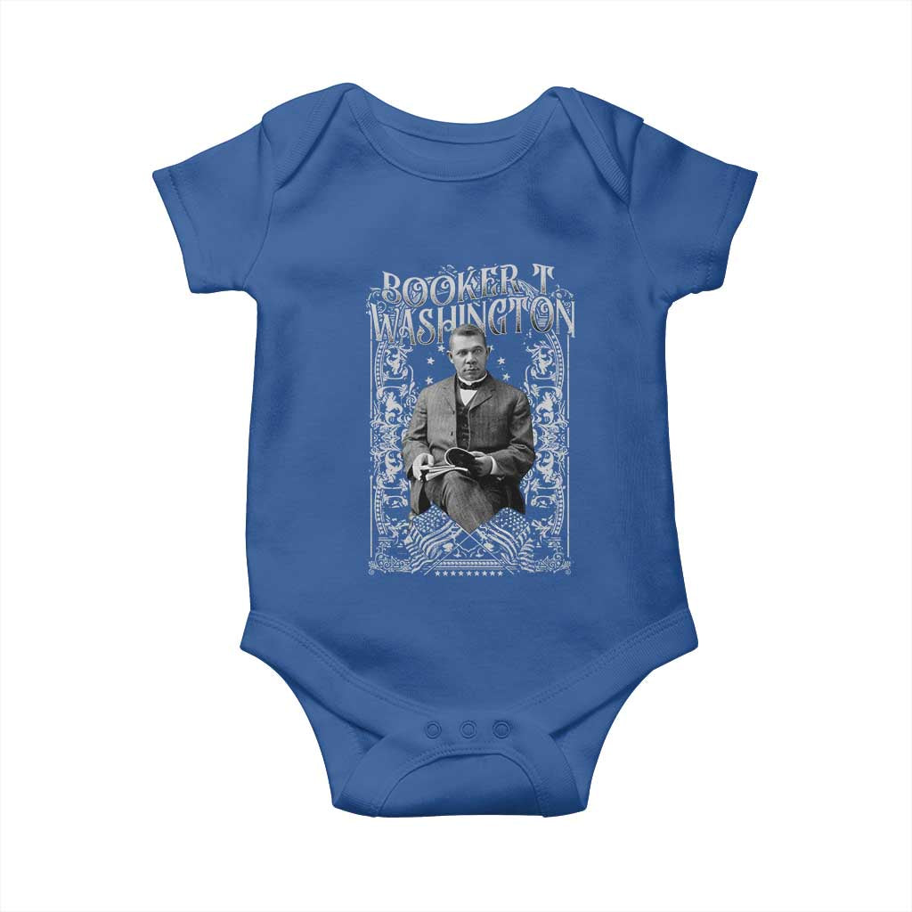 Booker Taliaferro Washington Baby Onesie African American Educator Black History TS11 Royal Blue Print Your Wear