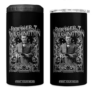Booker Taliaferro Washington 4 in 1 Can Cooler Tumbler African American Educator Black History TS11 One Size: 16 oz Black Print Your Wear