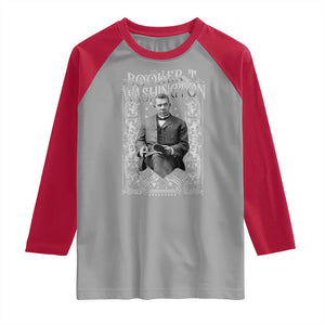 Booker Taliaferro Washington Raglan Shirt African American Educator Black History TS11 Sport Gray Red Print Your Wear