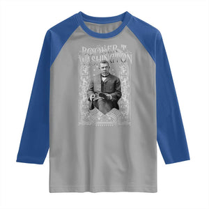 Booker Taliaferro Washington Raglan Shirt African American Educator Black History TS11 Sport Gray Royal Print Your Wear