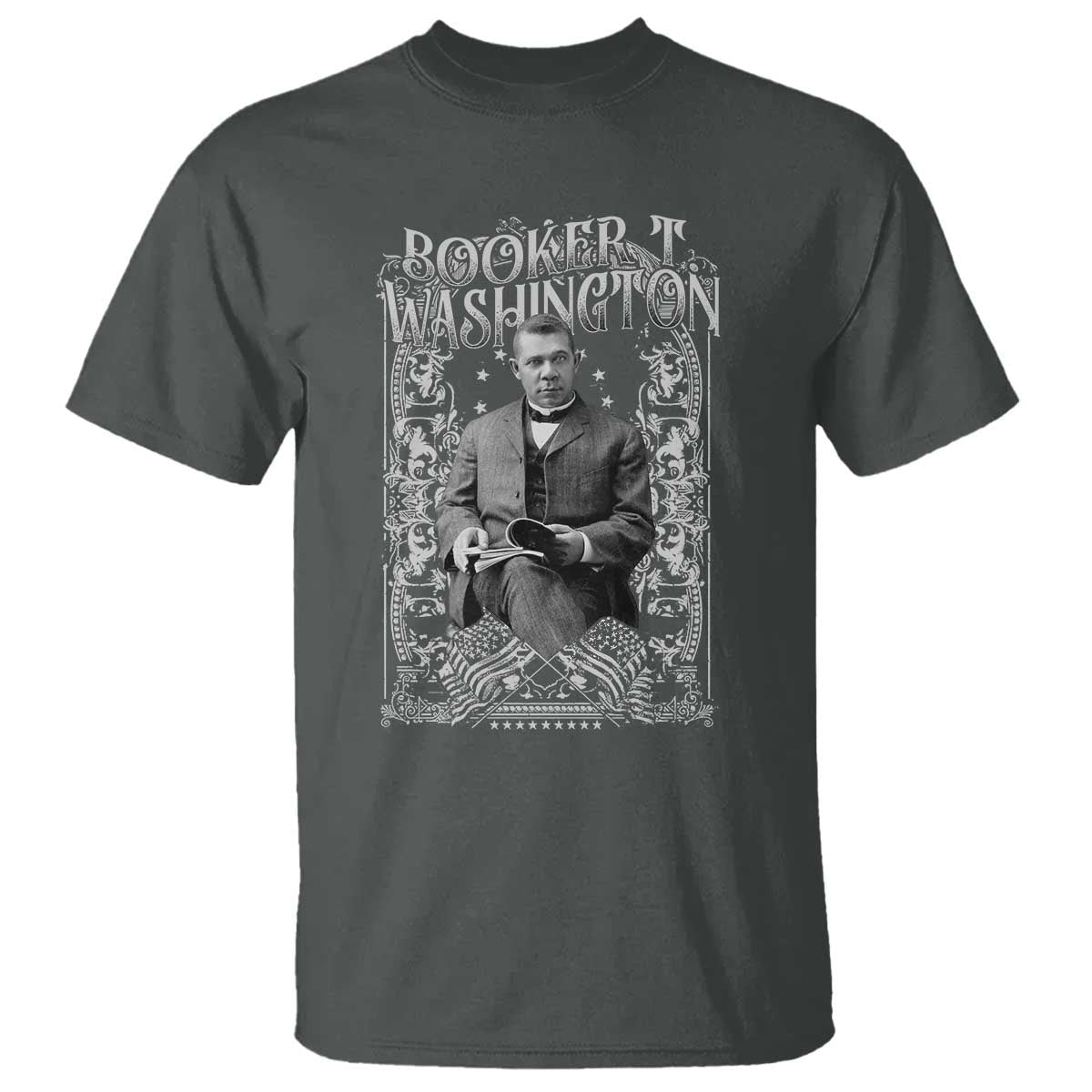 Booker Taliaferro Washington T Shirt African American Educator Black History TS11 Dark Heather Print Your Wear