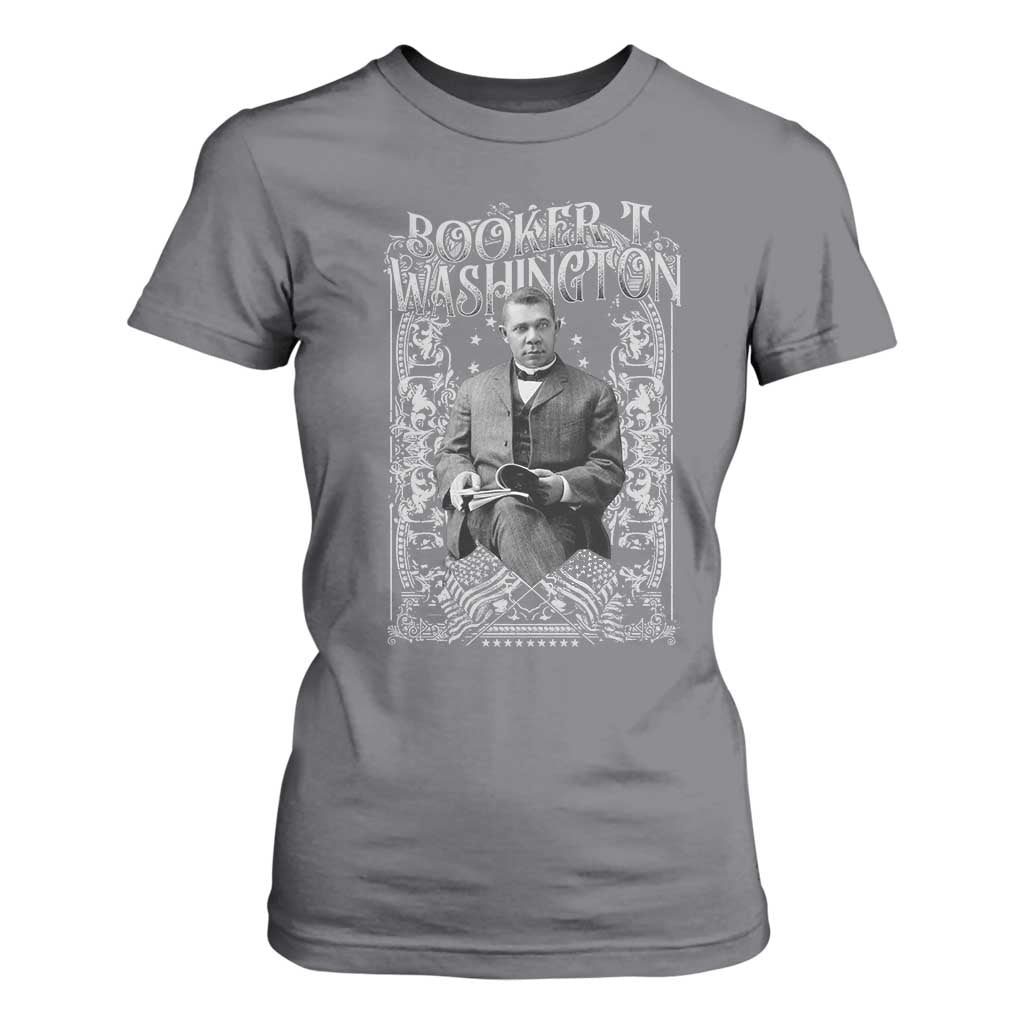 Booker Taliaferro Washington T Shirt For Women African American Educator Black History TS11 Charcoal Print Your Wear