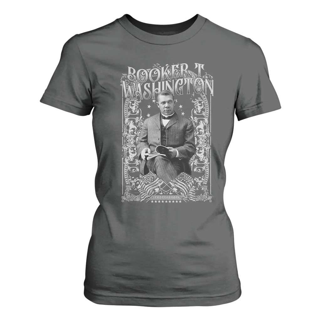 Booker Taliaferro Washington T Shirt For Women African American Educator Black History TS11 Dark Heather Print Your Wear