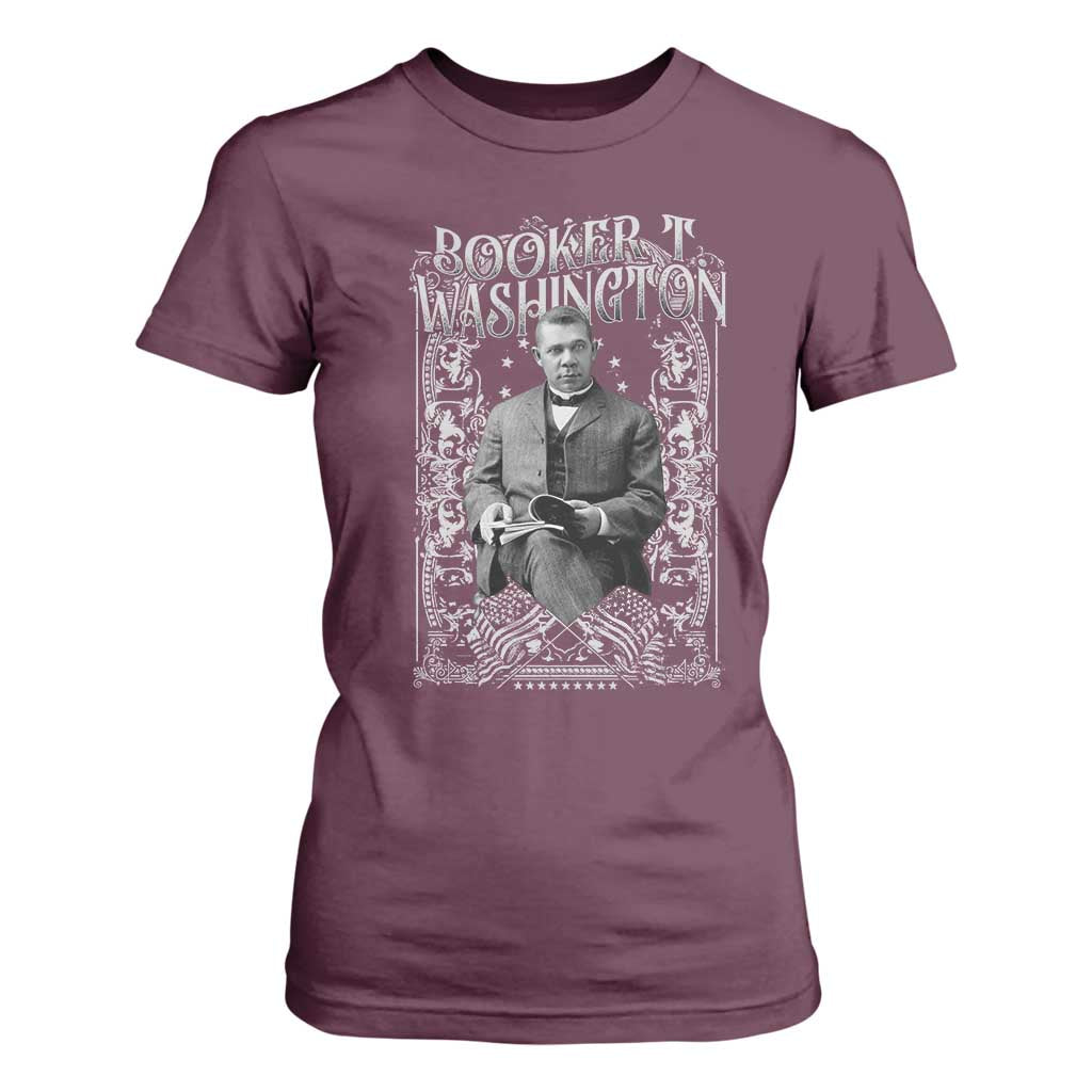 Booker Taliaferro Washington T Shirt For Women African American Educator Black History TS11 Maroon Print Your Wear