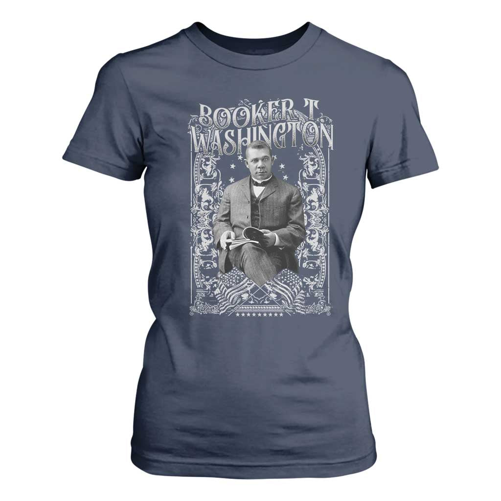 Booker Taliaferro Washington T Shirt For Women African American Educator Black History TS11 Navy Print Your Wear