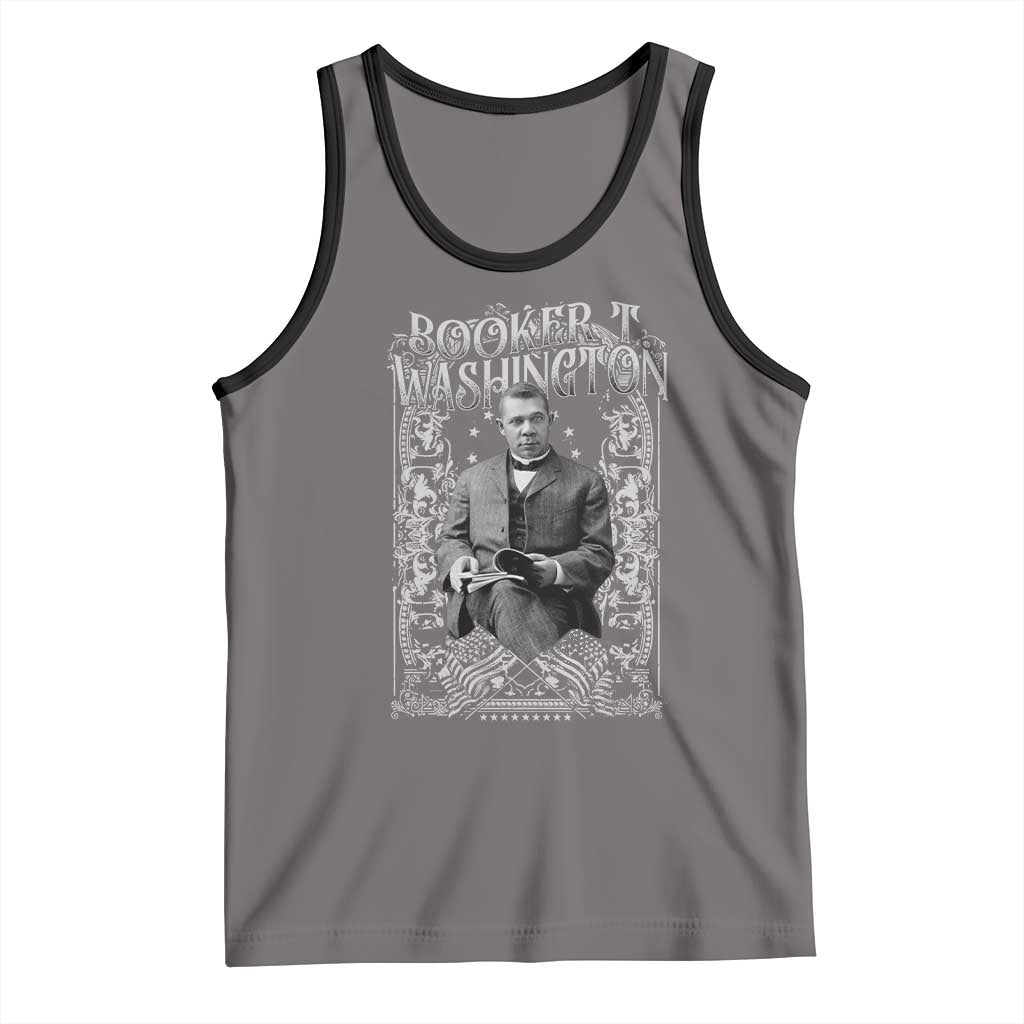 Booker Taliaferro Washington Tank Top African American Educator Black History TS11 Deep Heather Black Print Your Wear