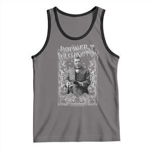 Booker Taliaferro Washington Tank Top African American Educator Black History TS11 Deep Heather Black Print Your Wear