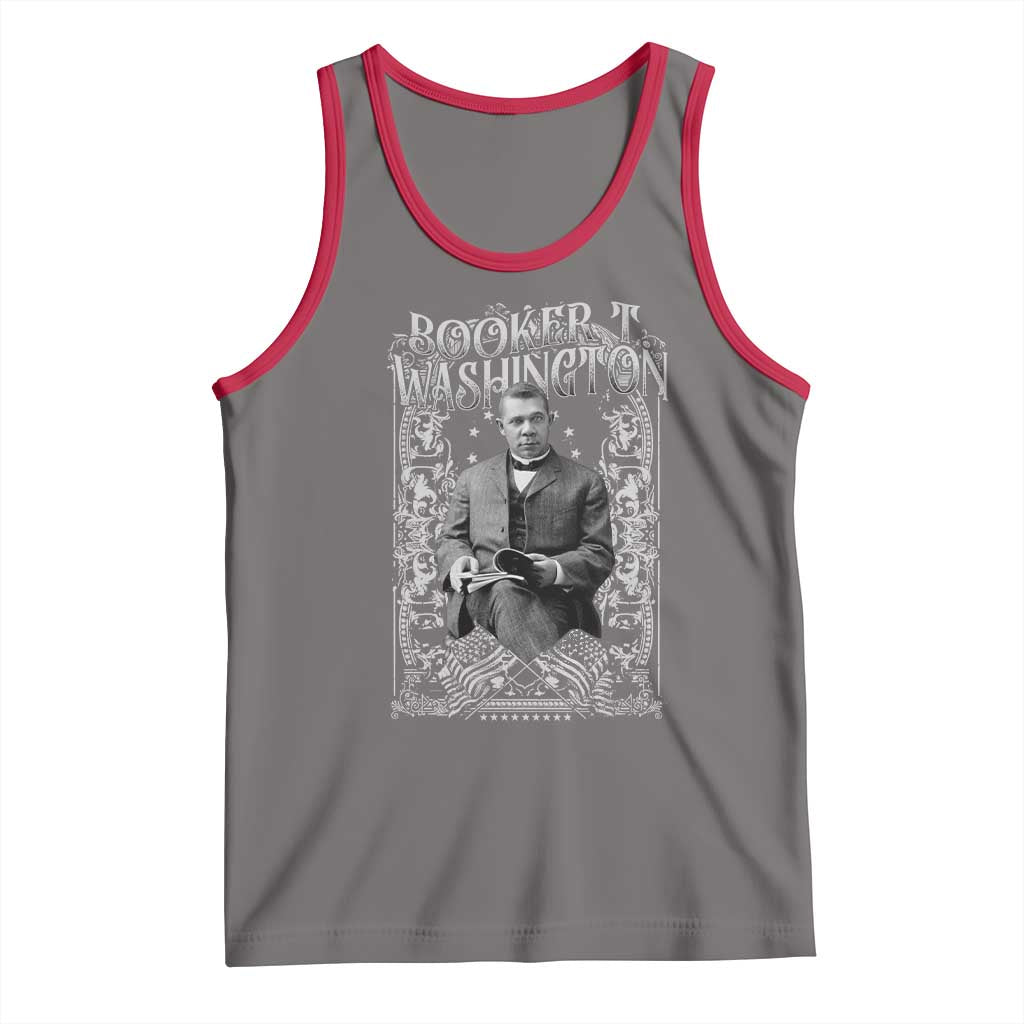 Booker Taliaferro Washington Tank Top African American Educator Black History TS11 Deep Heather Red Print Your Wear