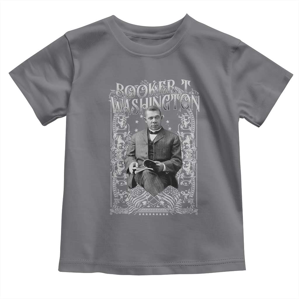 Booker Taliaferro Washington Toddler T Shirt African American Educator Black History TS11 Charcoal Print Your Wear