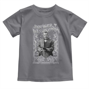 Booker Taliaferro Washington Toddler T Shirt African American Educator Black History TS11 Charcoal Print Your Wear