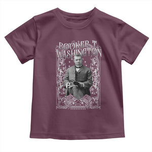 Booker Taliaferro Washington Toddler T Shirt African American Educator Black History TS11 Maroon Print Your Wear