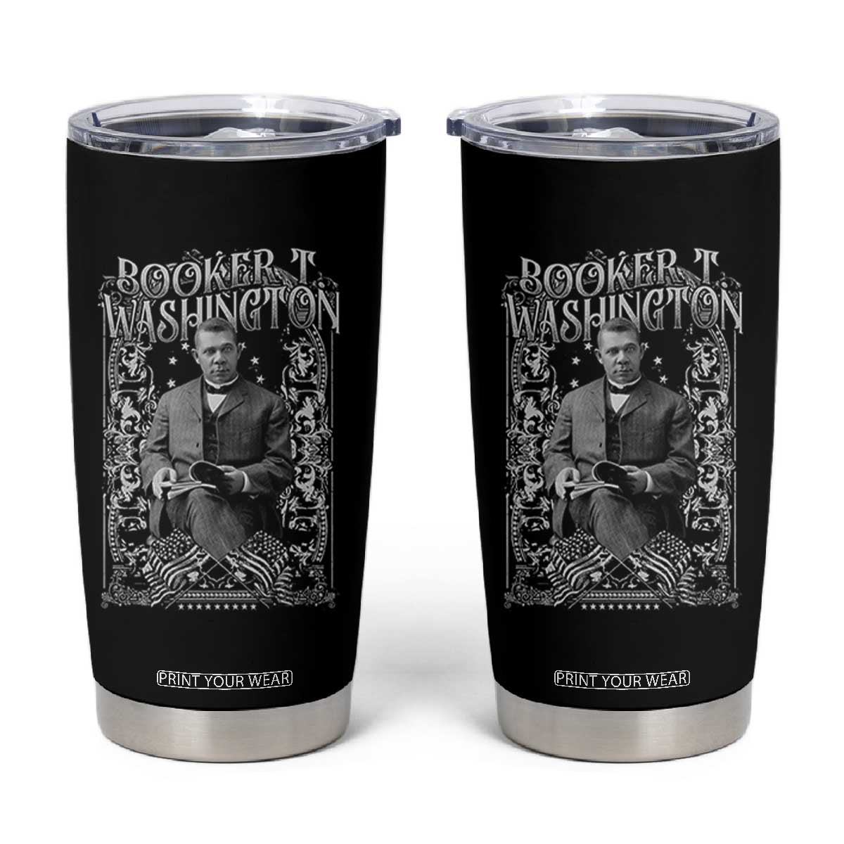 Booker Taliaferro Washington Tumbler Cup African American Educator Black History TS11 Black Print Your Wear