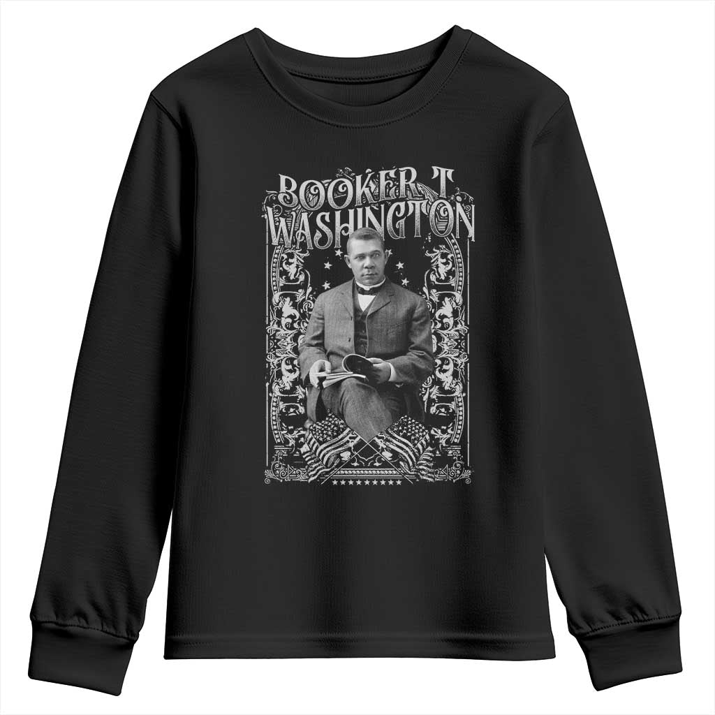 Booker Taliaferro Washington Youth Sweatshirt African American Educator Black History TS11 Black Print Your Wear