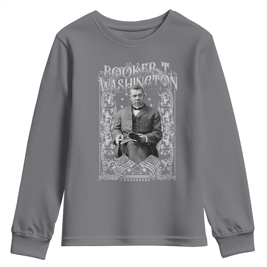 Booker Taliaferro Washington Youth Sweatshirt African American Educator Black History TS11 Charcoal Print Your Wear
