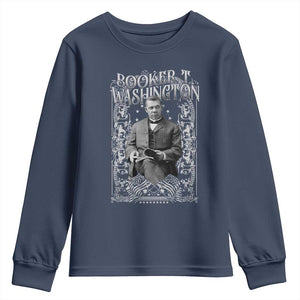 Booker Taliaferro Washington Youth Sweatshirt African American Educator Black History TS11 Navy Print Your Wear