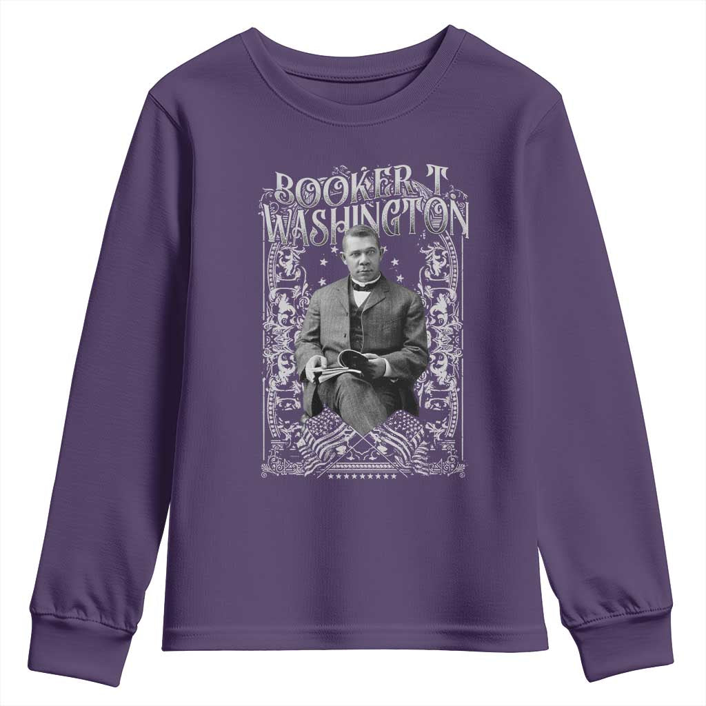 Booker Taliaferro Washington Youth Sweatshirt African American Educator Black History TS11 Purple Print Your Wear