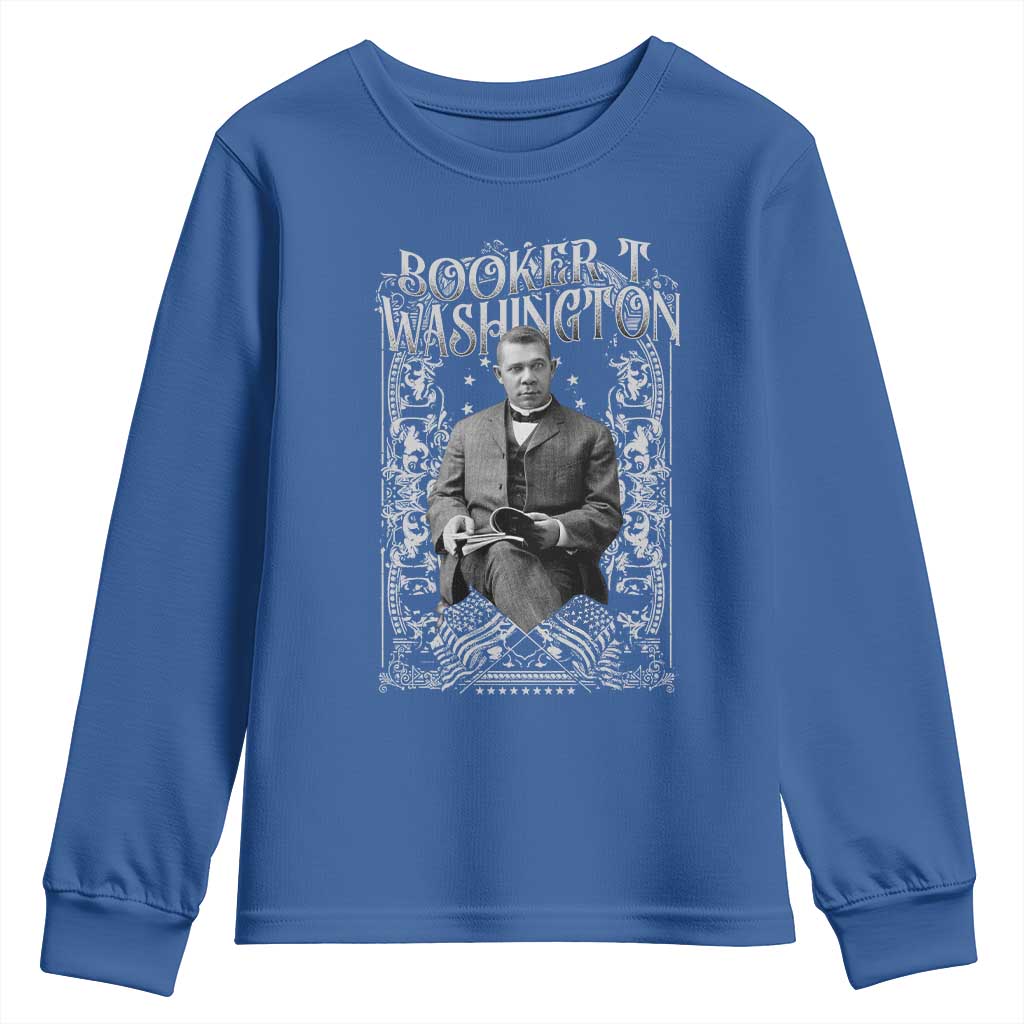 Booker Taliaferro Washington Youth Sweatshirt African American Educator Black History TS11 Royal Blue Print Your Wear