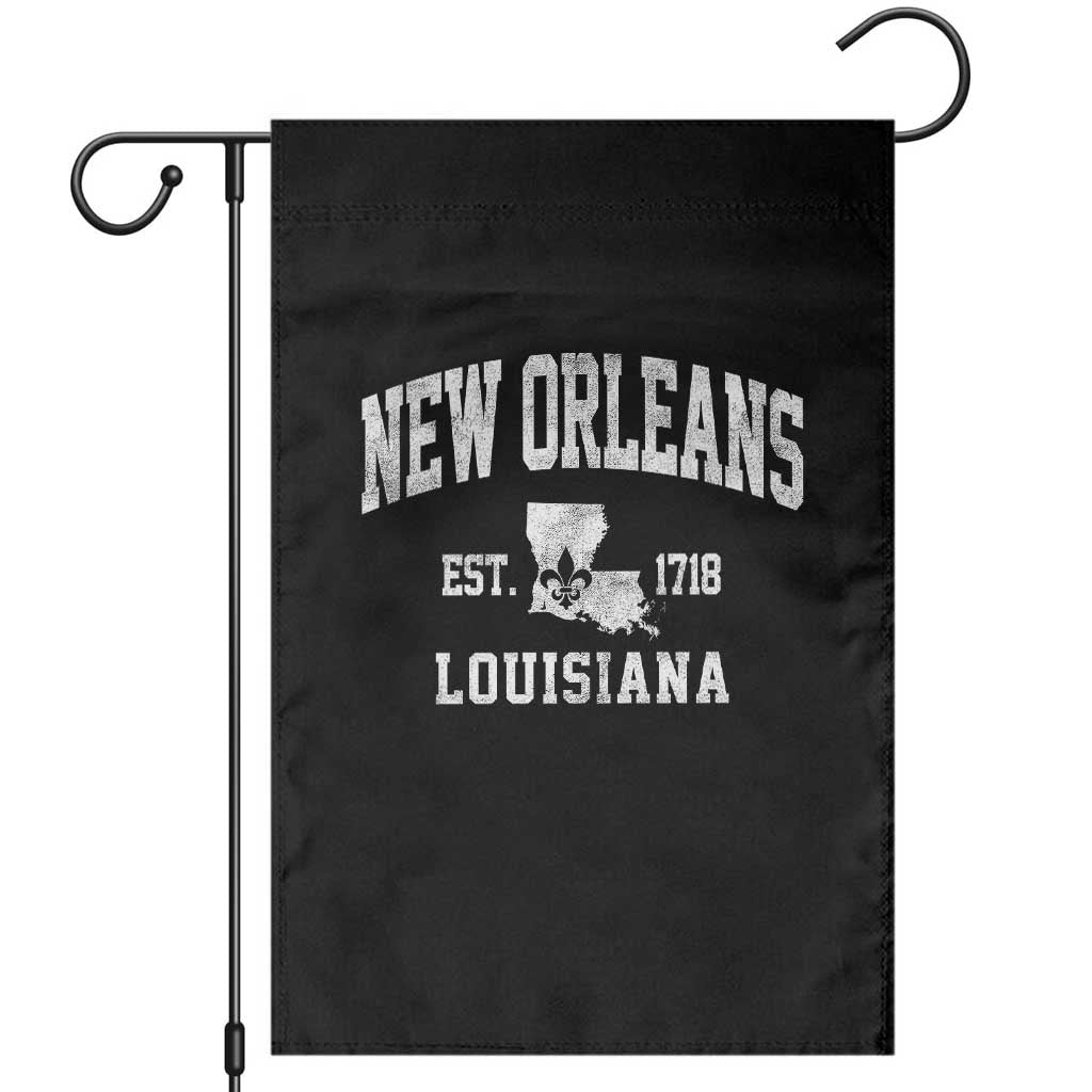 New Orleans Louisiana LA Est 1718 Garden Flag TS11 Black Print Your Wear