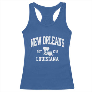 New Orleans Louisiana LA Est 1718 Racerback Tank Top TS11 Royal Blue Print Your Wear
