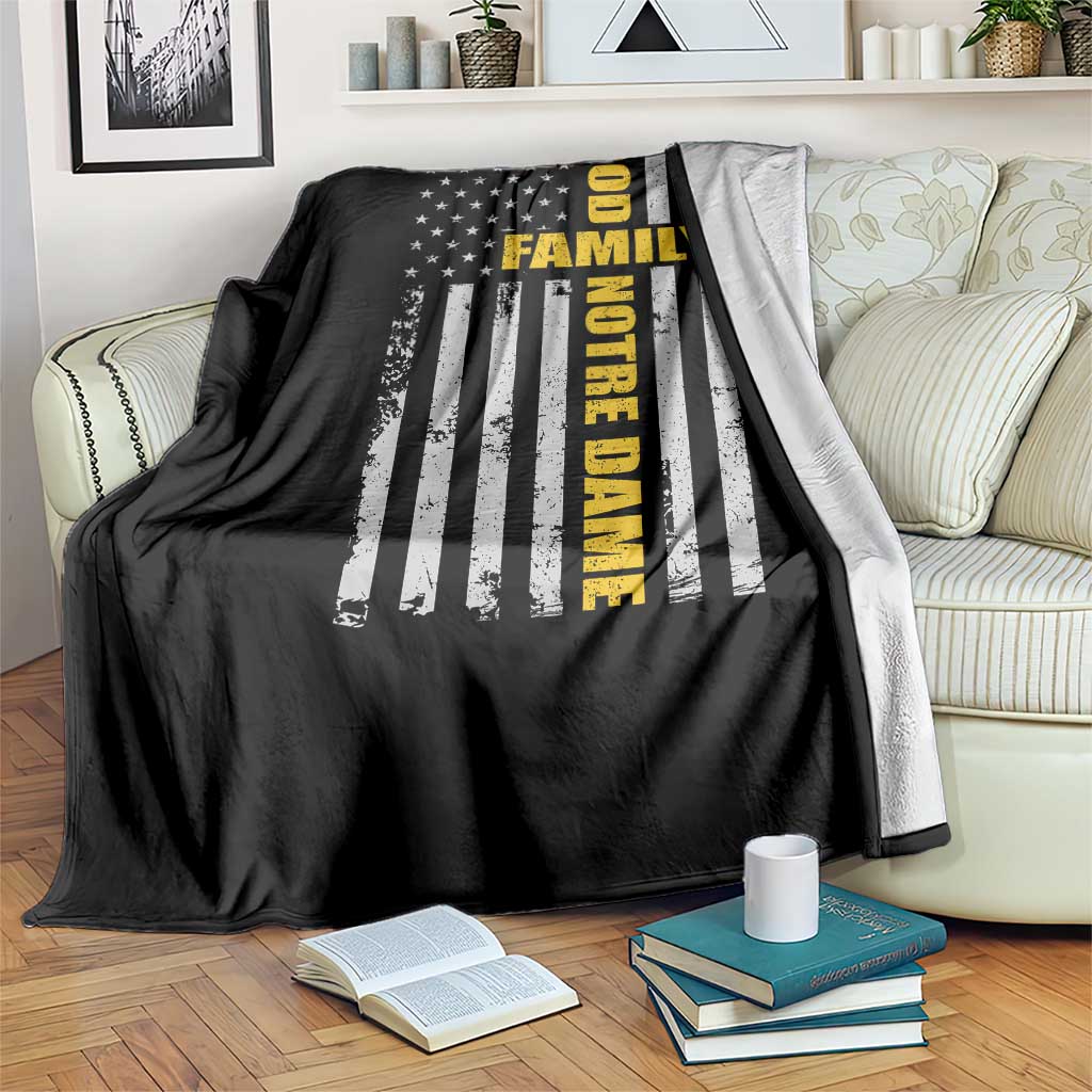 God Family Notre Dame Throw Blanket Irish Patriotic American Flag TS11 Print Your Wear